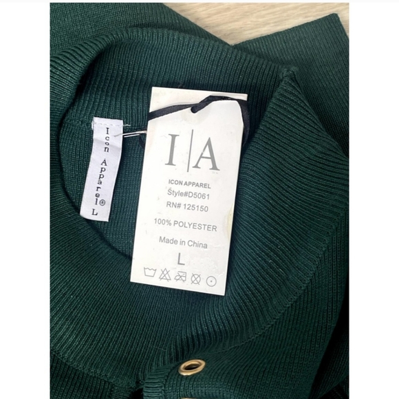 NWT Green Bodycon Sweater Dress - Picture 4 of 5